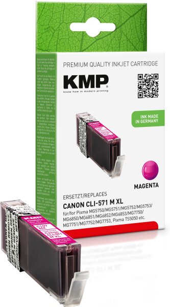 KMP C107MX magenta Tintenpatrone ersetzt Canon CLI-571 M XL (0333C001)