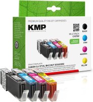KMP Multipack C107XV schwarz, cyan, magenta, gelb...