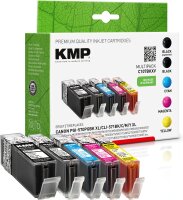KMP Multipack C107BKXV schwarz, cyan, magenta, gelb...