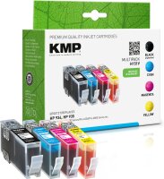 KMP Multipack H151V schwarz, cyan, magenta, gelb...
