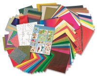 folia 50915/1 - Jumbo Bastelkoffer mit 107 Teilen, riesige Auswahl an Bastelmaterialien für Kinder und Erwachsene