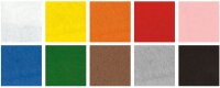 folia 520409 - Bastelfilz, mit feiner Wollqualität, 10 Blatt, 150 g/qm, 20 x 30 cm, sortiert in 10 verschiedenen Farben, klebefleckenfreie Verarbeitung - ideal für vielfältige Bastelarbeiten
