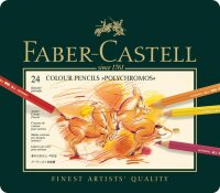 Faber-Castell Polychroms Künstlerfarbstifte 24er Metalletui