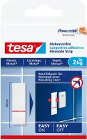 tesa Powerstrips Klebestreifen für Fliesen und Metall 2 kg - Doppelseitige Streifen für feste, glatte Flächen - Bis zu 2 kg Halteleistung pro Streifen - 9 Stück