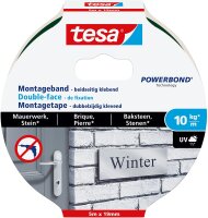 tesa Powerbond Montageband für Ziegel und Stein, 10...