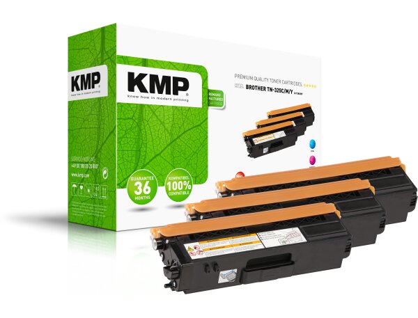 KMP Multipack B-T38CMY cyan, magenta, gelb Tonerkartusche ersetzt Brother TN325C/TN-325M/TN-325Y
