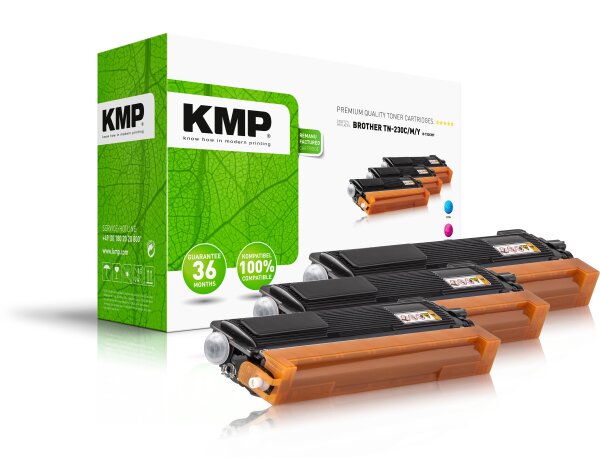 KMP Multipack B-T32CMY cyan, magenta, gelb Tonerkartusche ersetzt Brother TN230C/TN-230M/TN-230Y